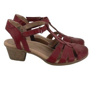 Earth | Women's Marietta Capella Sandal | 1.5" Heel | Size 8 | Regal Red